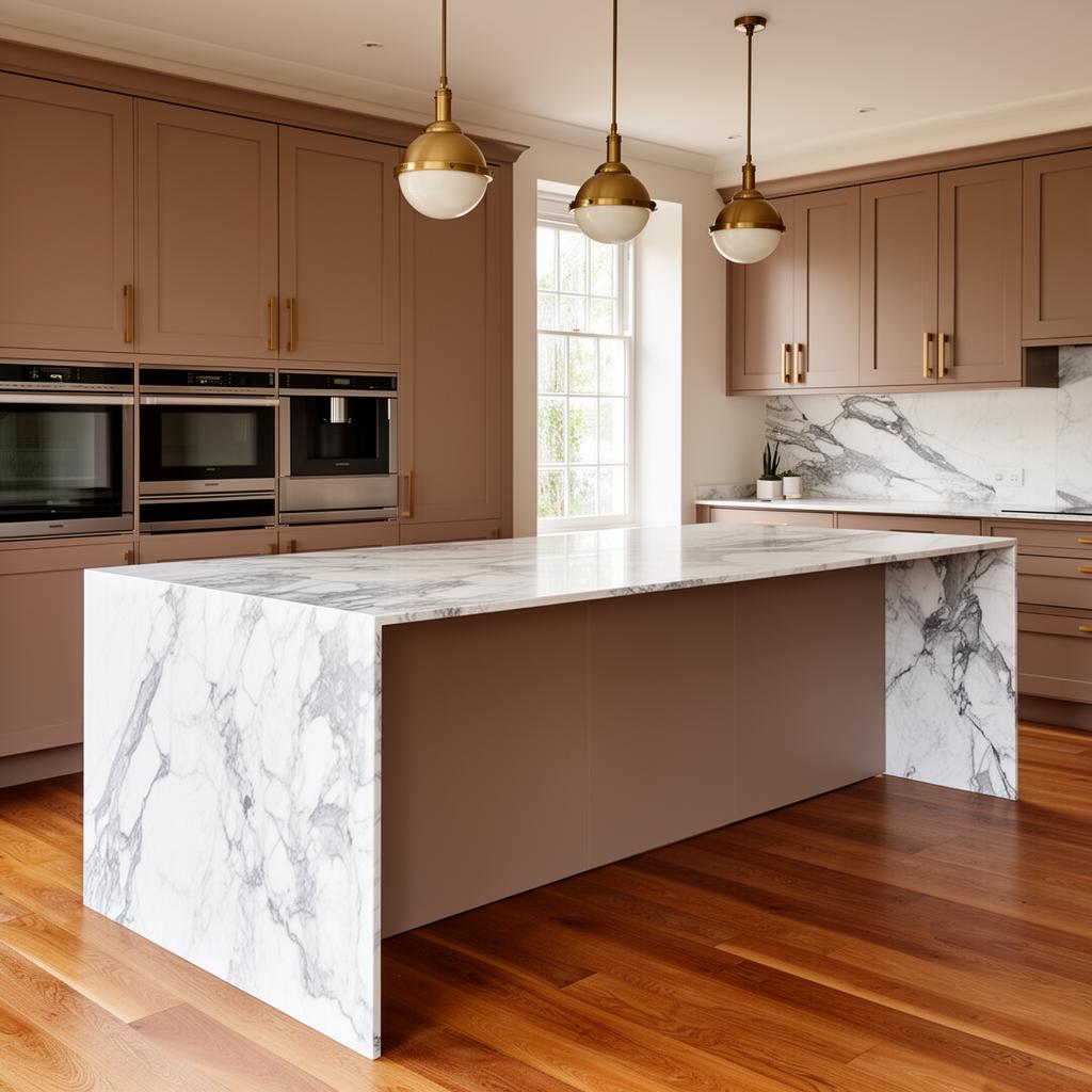 Luxury kitchen with stone countertops